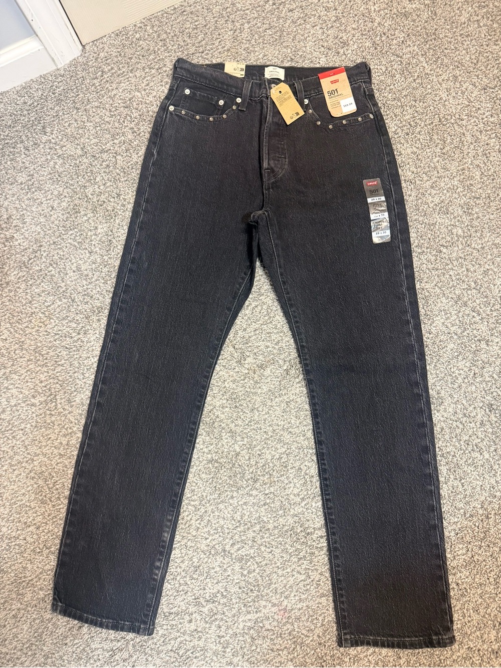 Levi's 501 Original Straight Jeans in Faded Black